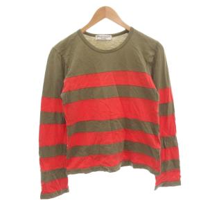 robe de chambre AD2001 Tシャツ カットソー ボーダー 茶 ブラウン オレンジ /FF