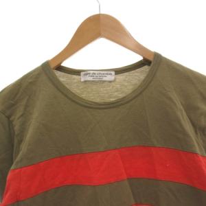 COMME des GARCONS robe de chambre AD2001 Tシャツ カットソー ボーダー 茶 ブラウン オレンジ /FF