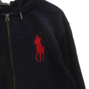 POLO RALPH LAUREN パーカー フーディ ビッグポニー 刺繍 長袖 M 紺 ネイビー /FF GY61