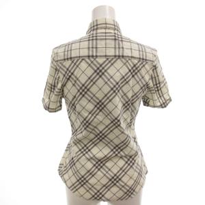 BURBERRY ブラウス チェック M ホワイト