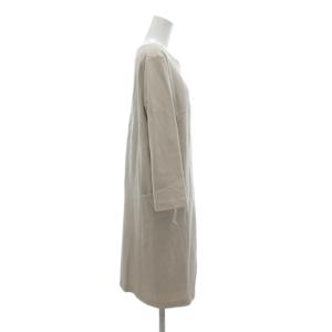 UNTITLED タグ付き ワンピース 2 ベージュ キーネック 長袖 ひざ丈 /NU GY61