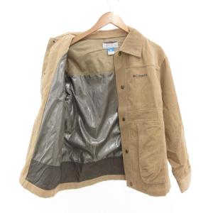 Columbia コーデュロイジャケット ブルゾン ロゴ刺繍 L ベージュ /JS GY61