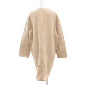 JOSEPH ノーカラーコート コクーン メルトン 36 アイボリー /JS GY61