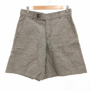 ハーフパンツ ショーツ スラックス グレンチェック ハウンドトゥース 千鳥格子 XS グレー /JS GY61