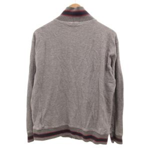 BURBERRY BLACK LABEL トラックジャケット ジップアップ ロゴ ワッペン 3 グレー /JS GY61
