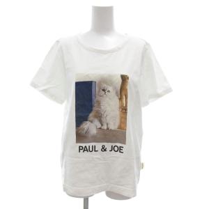 美品 Tシャツ L 白 ホワイト 半袖 ラウンドネック プリント /NL GY61