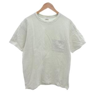 Tシャツ カットソー M 淡緑 半袖 ラウンドネック ポケット付き 3220900088 /HW GY61