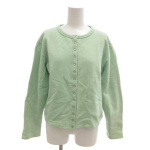 ノーカラージャケット 2 ライトグリーン 無地 ラウンドネック 長袖 /KR GY61