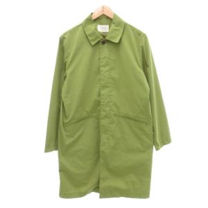 ステンカラーコート ミドルハーフ丈 38 緑 グリーン /NL GY61