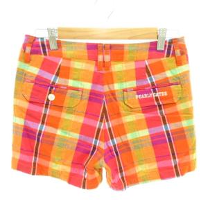 PEARLY GATES 美品 ショートパンツ ハーフパンツ リネン混 チェック柄 0 マルチカラー /YJ GY61