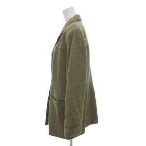 Leilian 美品 ジャケット ウール 13+ 緑 グリーン ノッチドラペル /NL GY61