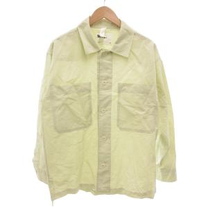 美品 シャツ 胸ポケット 長袖 M ライトグリーン /NL GY61
