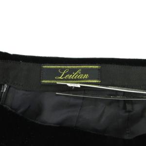Leilian 美品 ヴィンテージ ロングタイトスカート ベルベット 13 黒 ブラック /YJ GY61