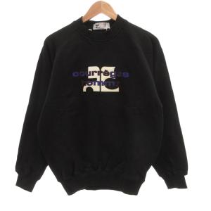 トレーナー スウェット ロゴ ワッペン M 黒 ブラック /JS GY61