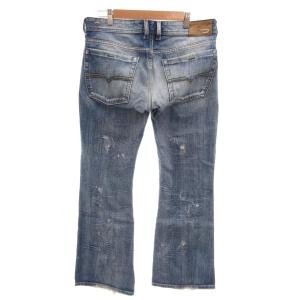 DIESEL デニムパンツ ダメージジーンズ ボタンフライ ブーツカット 31 インディゴブルー /YJ GY61