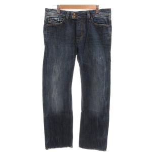 デニムパンツ ジーンズ ウォッシュ ボタンフライ 31 インディゴブルー /YJ GY61