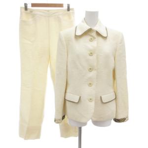 ファッション FASHION ツイード セットアップ シャツジャケット パンツ 総裏地 ノーベント 総柄