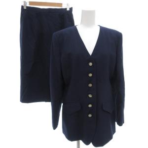 ファッション FASHION セットアップ ノーカラージャケット タイトスカート ロング 背抜き ノーベント