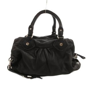 MARC by MARC JACOBS ハンドバッグ ショルダー 2WAY ロゴ プレート レザー 黒 ブラック /FF GY61