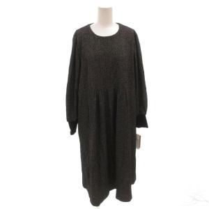タグ付き ワンピース ラウンドネック 長袖 ロング 13 グレー /FF GY61