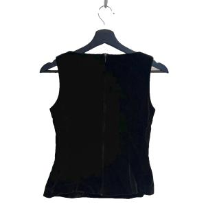 D&G カットソー ノースリーブ ベロア 40 黒 ブラック GY61