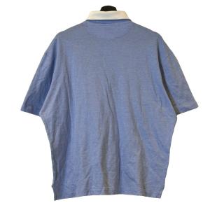 BRIONI ポロシャツ 半袖 無地 L 青 ブルーGY61