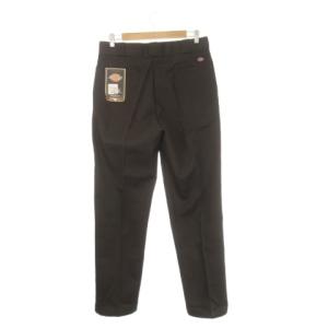 Dickies ワークパンツ 34×32 茶 ブラウン 無地 ストレートシルエット /CK20 GY61
