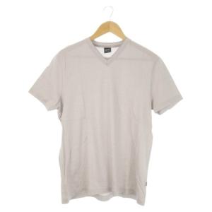 Tシャツ M REGULAR FIT ライトグレー Vネック 半袖 ストライプ柄 /CK7 GY61