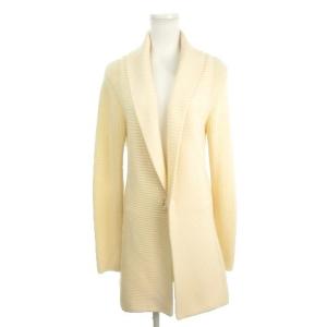 ニットカーディガン ショールカラー 長袖 ミドル丈 ウール 38 ベージュ /AH14 GY61