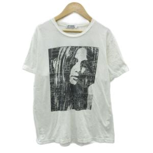 Tシャツ カットソー 半袖 M 白 ラウンドネック ロゴプリント /SY3 GY61
