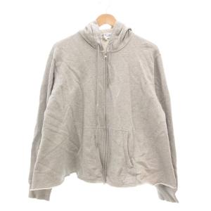 boys スウェット ジップパーカー ロゴプリント 裏毛 M グレー /UO GY61