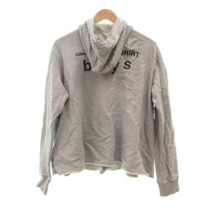 COMME des GARCONS SHIRT boys スウェット ジップパーカー ロゴプリント 裏毛 M グレー /UO GY61