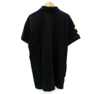 POLO RALPH LAUREN ポロシャツ 半袖 ポロカラー ビッグポニー L 黒 ブラック /SM9 GY61