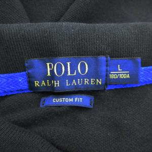 POLO RALPH LAUREN ポロシャツ 半袖 ポロカラー ビッグポニー L 黒 ブラック /SM9 GY61