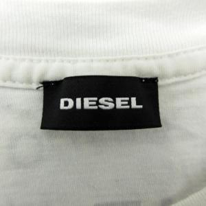 DIESEL Tシャツ カットソー 半袖 ラウンドネック プリント S 白 ホワイト /SY43 GY61
