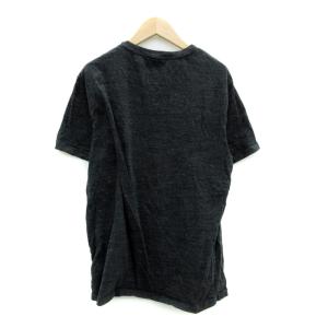POLO RALPH LAUREN Tシャツ カットソー 半袖 Vネック ロゴ刺繍 M チャコールグレー /SY14 GY61