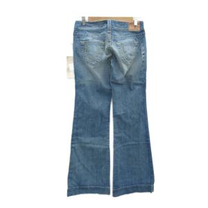 TRUE RELIGION CANDICE デニムパンツ ジーンズ ロング丈 ブーツカット 28 ブルー ウォッシュ加工 /SY34