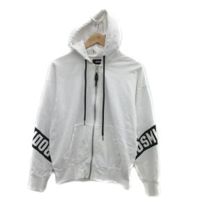ジャケット パーカー XS 白 ホワイト ジップアップ ミドル丈 /YS29 GY61