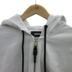 DIESEL ジャケット パーカー XS 白 ホワイト ジップアップ ミドル丈 /YS29 GY61