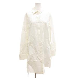 白タグ シャツ ブラウス ロング丈 長袖 白 ホワイト /JS GY61