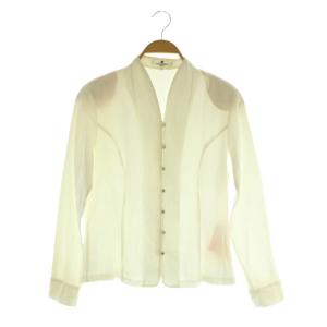 ノーカラージャケット ロゴボタン ヴィンテージ 9R ホワイト /MY OS GY61