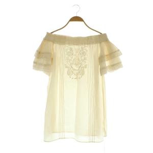 半袖ブラウス オフショルダー レース S アイボリー /MY OS GY61