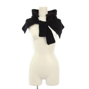 フードマフラー ニット ワンカラー ウール TU 黒 ブラック /BB GY61