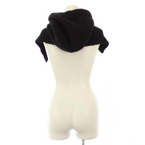 SONIA RYKIEL フードマフラー ニット ワンカラー ウール TU 黒 ブラック /BB GY61