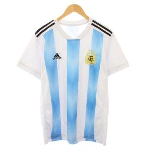 サッカー アルゼンチン代表 レプリカユニフォーム Tシャツ 半袖 クルーネック ストレッチ ワッペン 刺繍