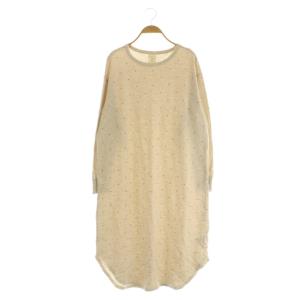 スターワッフルドレス ワンピース ロング 長袖 ルームウエア F ベージュ /MY OS GY58