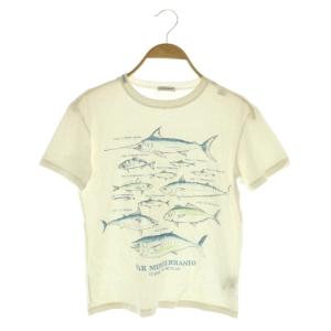 Tシャツ カットソー プリント イタリア製 ホワイト /MY OS GY58