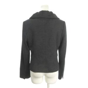 HANAE MORI アルマアンローズ ALMA EN ROSE ジャケット 上着 40 グレー 無地 ラウンドカラー 長袖