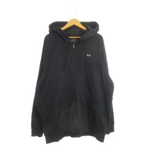 ジップパーカー スウェット 裏起毛 スポーツ 4XL 黒 ブラック 長袖 フルジップ /AH27 GY58