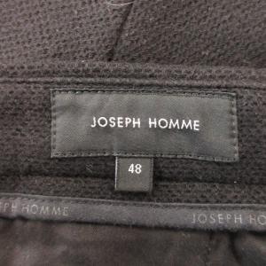 JOSEPH HOMME パンツ スラックス ウール 48 黒 ブラック 無地 長ズボン 細身 /AH25 GY58